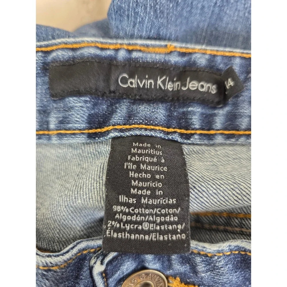 Calvin Klein Jeans Lean‎ Boot Cut Blue Denim Women's Jeans Size 14